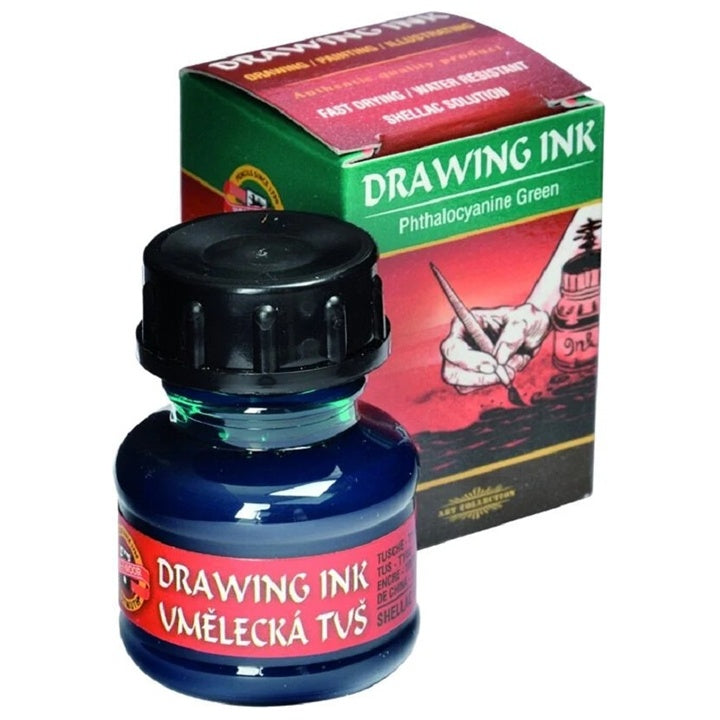 Inkoust pro umělce KOH-I-NOOR, 20 g – 2500 Ftalokyaninová zeleň