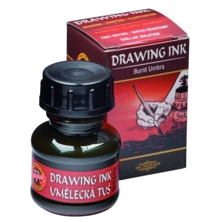 Inkoust pro umělce KOH-I-NOOR, 20 g – 2600 Pálená umbra