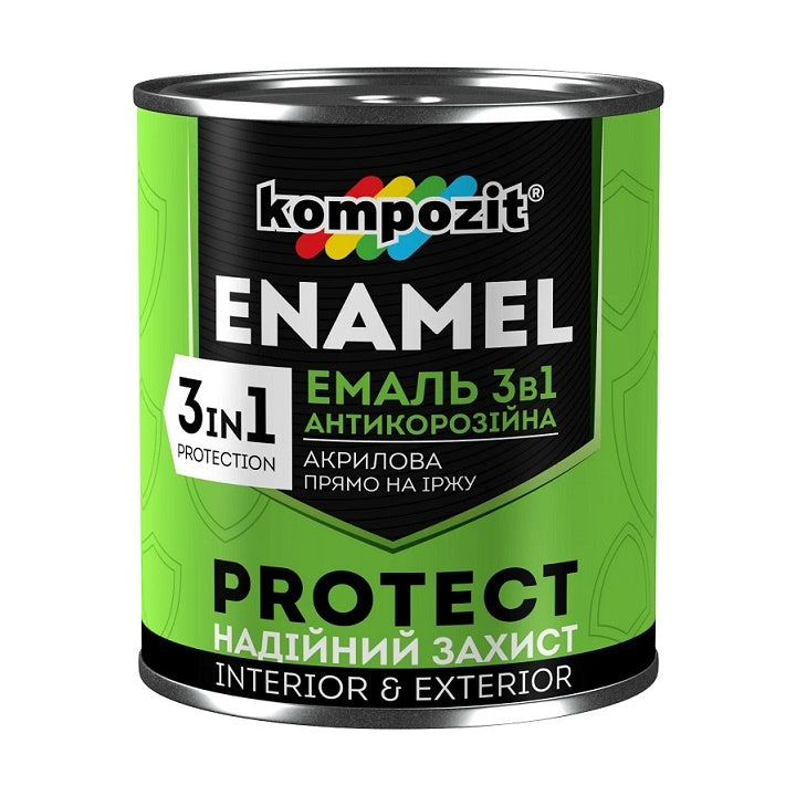 Antikorozní smalt 3 v 1  KOMPOZIT PROTECT 2,7 kg – Zelená