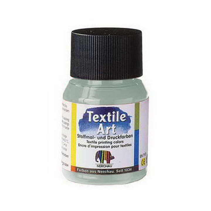 Barva na světlý textil 59 ml – perleťová stříbrná
