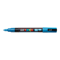 Posca popisovač PC-3ML, 0,9 1,3 mm, třpytivá – světle modrá (L8