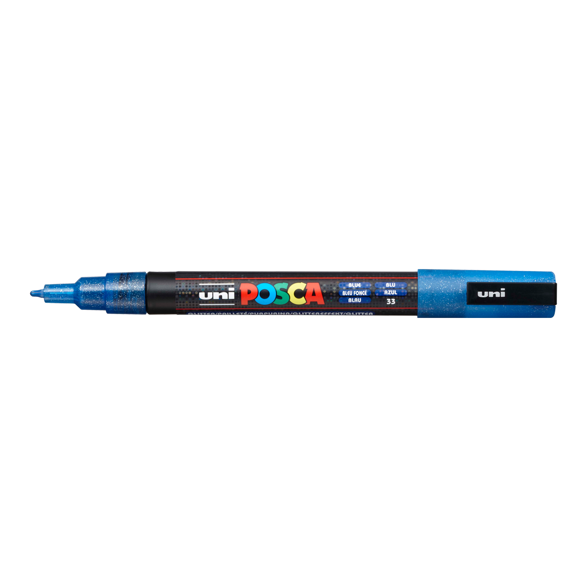 Posca popisovač PC-3ML, 0,9 1,3 mm, třpytivá – modrá (L33