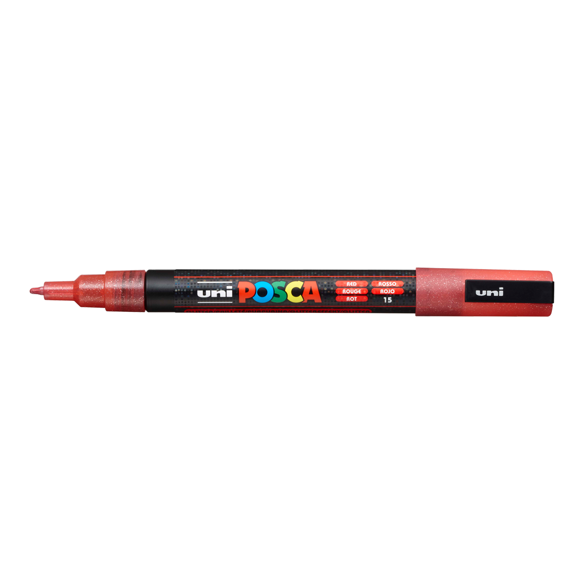 Posca popisovač PC-3ML, 0,9 1,3 mm, třpytivá – červená (L15
