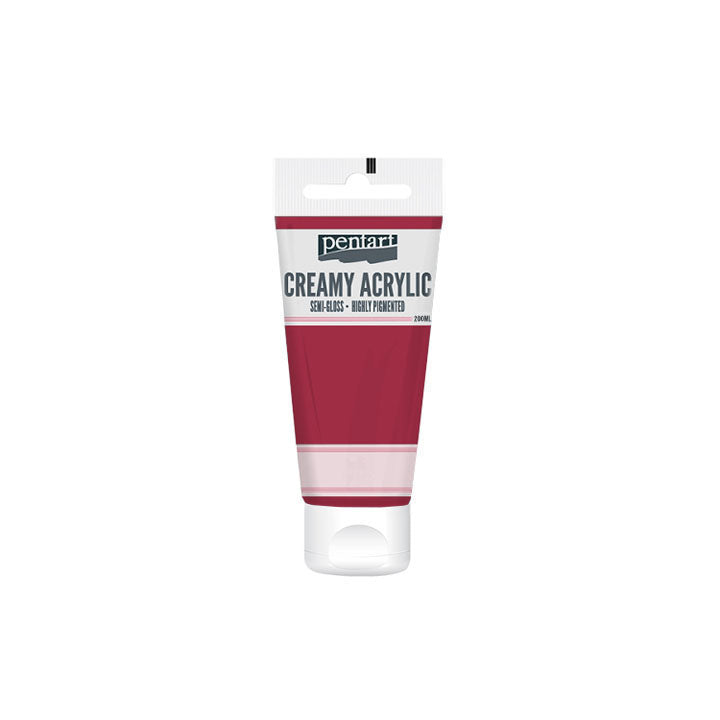 Krémová akrylová barva pololesklá Pentart 200 ml