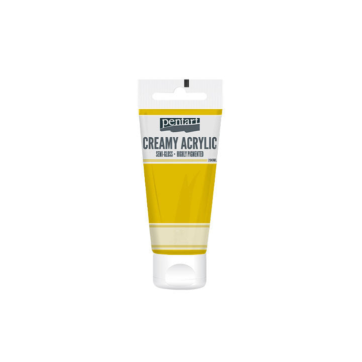 Krémová akrylová barva pololesklá Pentart 200 ml