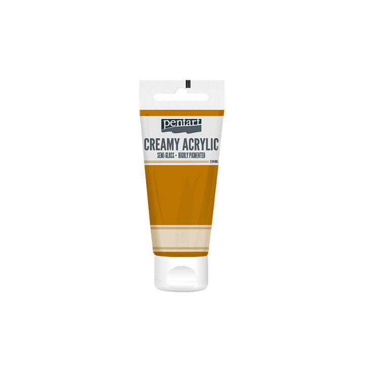 Krémová akrylová barva pololesklá Pentart 200 ml