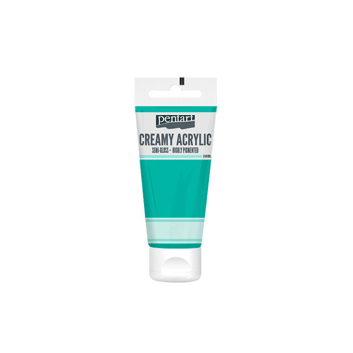 Krémová akrylová barva pololesklá Pentart 200 ml