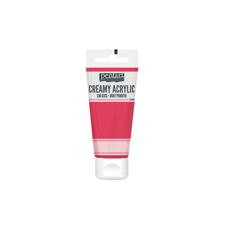 Krémová akrylová barva pololesklá Pentart 200 ml