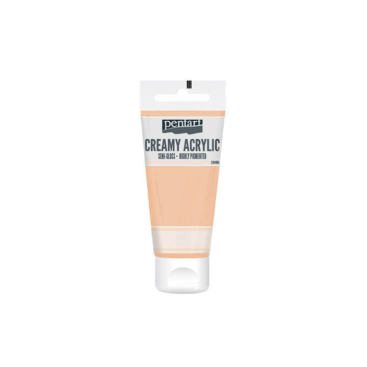 Krémová akrylová barva pololesklá Pentart 200 ml