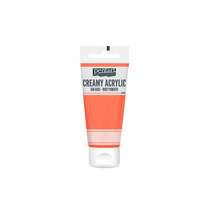Krémová akrylová barva pololesklá Pentart 200 ml