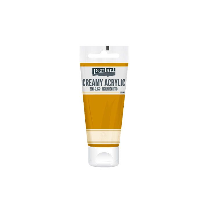 Krémová akrylová barva pololesklá Pentart 200 ml