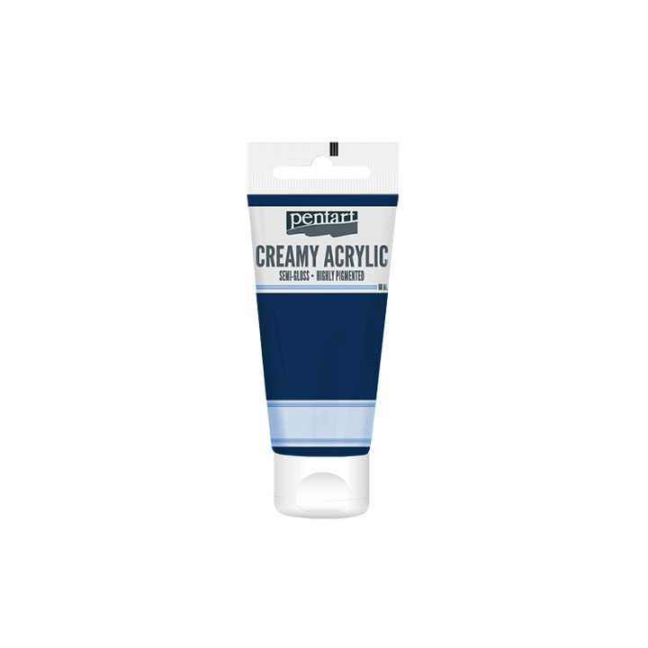 Krémová akrylová barva pololesklá Pentart 60 ml