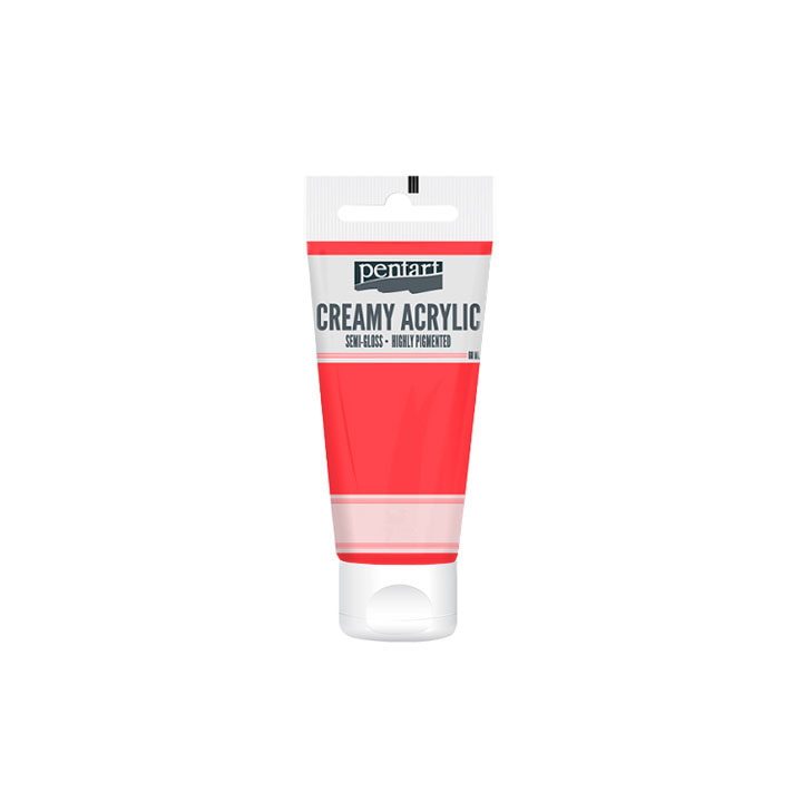 Krémová akrylová barva pololesklá Pentart 60 ml