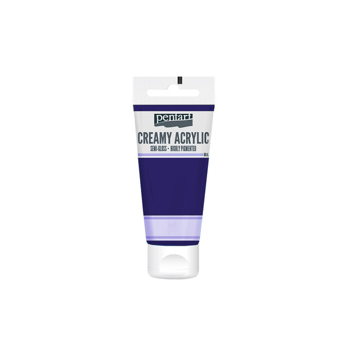 Krémová akrylová barva pololesklá Pentart 60 ml