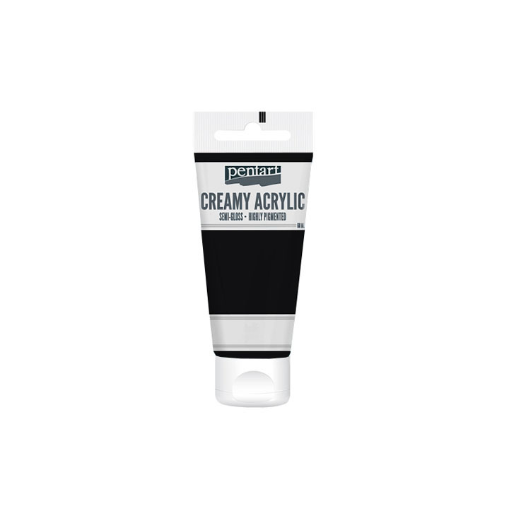 Krémová akrylová barva pololesklá Pentart 60 ml