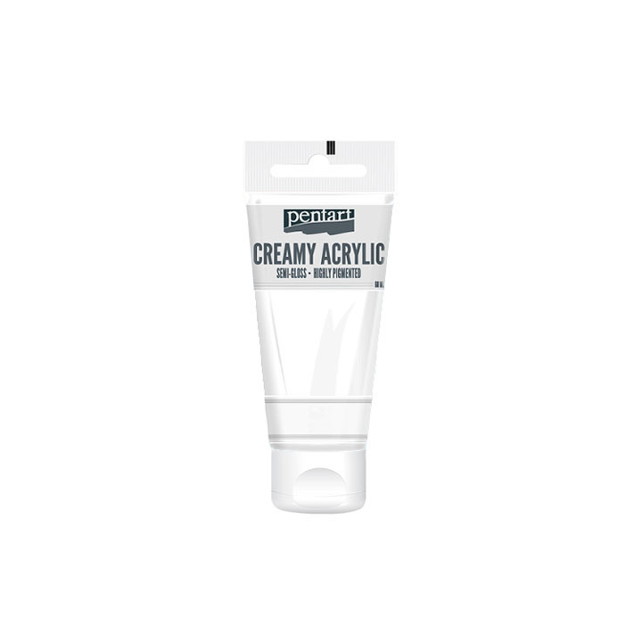 Krémová akrylová barva pololesklá Pentart 60 ml