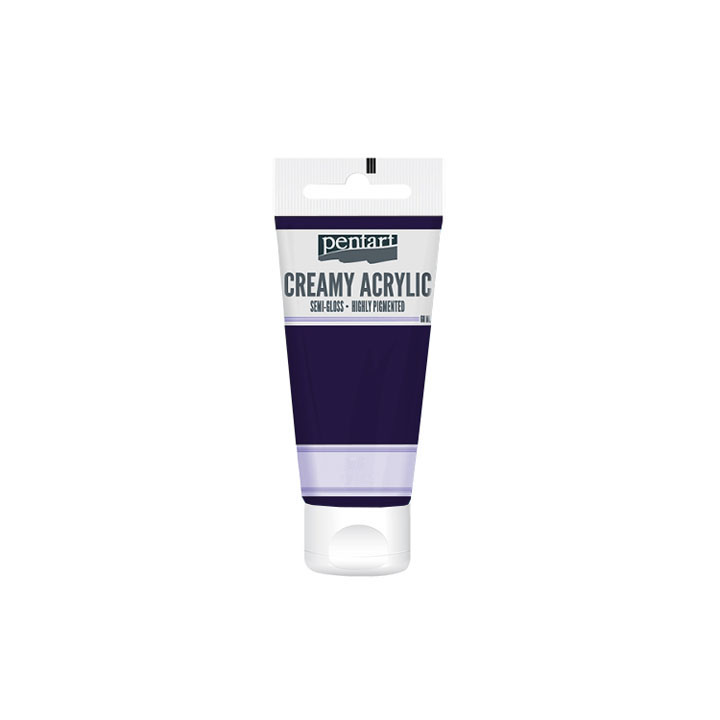 Krémová akrylová barva pololesklá Pentart 60 ml