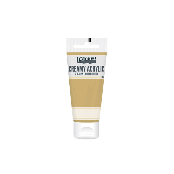 Krémová akrylová barva pololesklá Pentart 60 ml