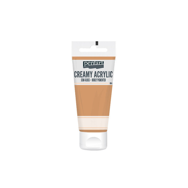 Krémová akrylová barva pololesklá Pentart 60 ml