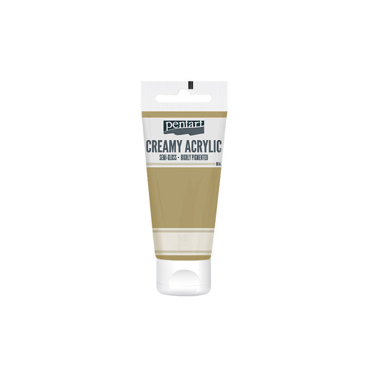 Krémová akrylová barva pololesklá Pentart 60 ml