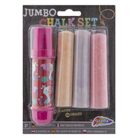 Jumbo Sidewalk Chalk s držákem 3 ks