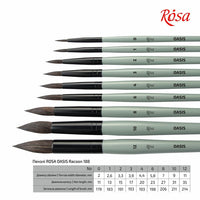ROSA OASIS 188 Přírodní kulatý kartáč