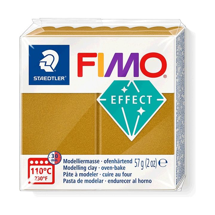 FIMO Effect Polymer Clay 57g – Zlatá metalíza