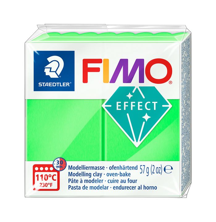 FIMO Effect Polymer Clay 57g – Neonově zelená