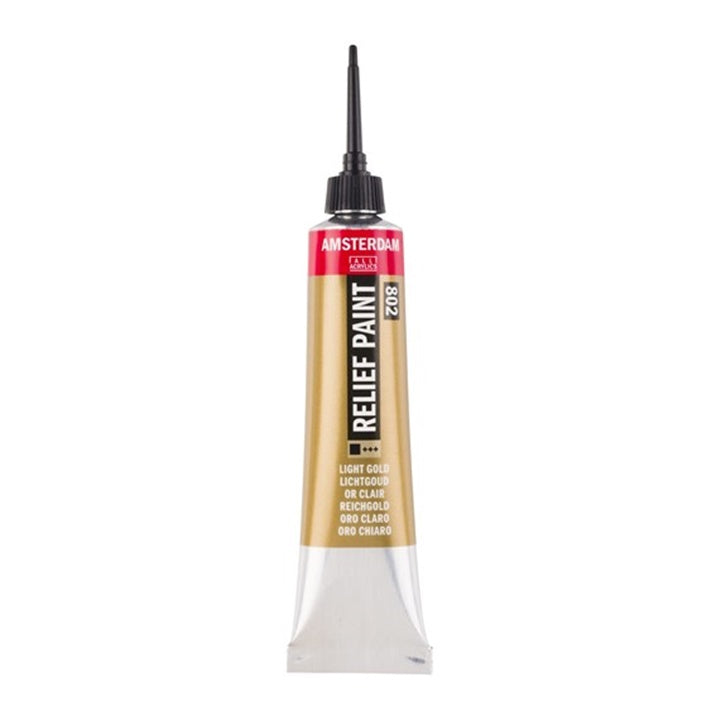 Kontura AMSTERDAM Relief Paint 20 ml – světle zlatá