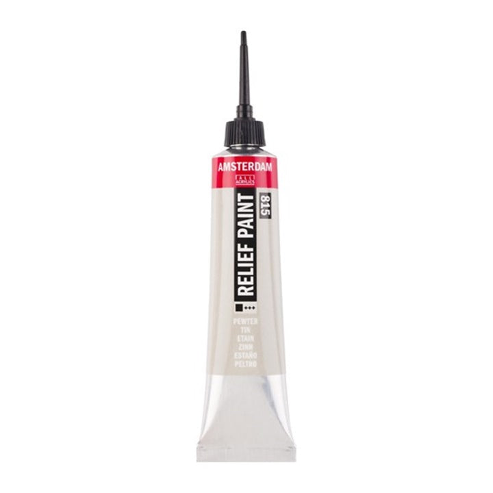 Kontura AMSTERDAM Relief Paint 20 ml – cín