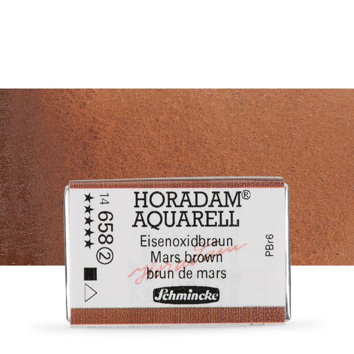 Schmincke Horadam akvarelové barvy v celé pánvičce – 658 Mars brown