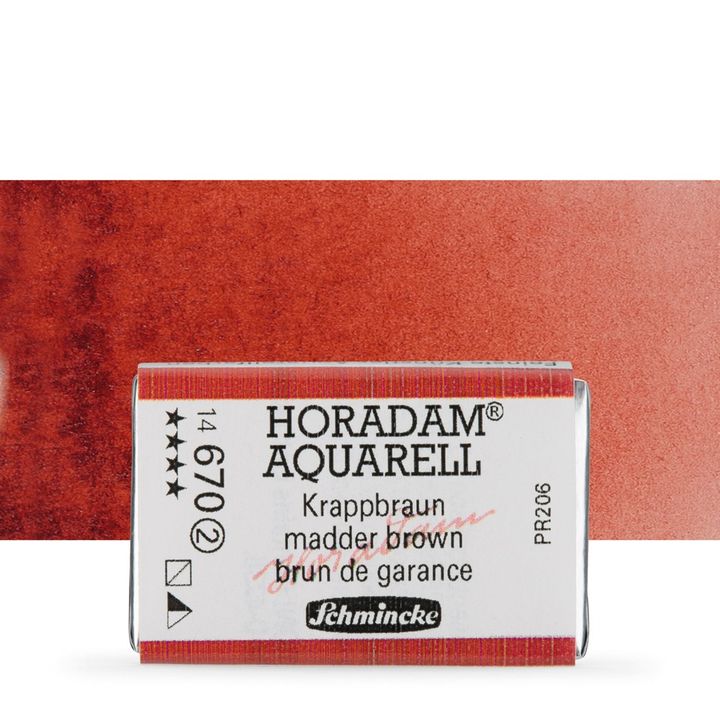 Schmincke Horadam akvarelové barvy v celé pánvičce – 670 madder brown