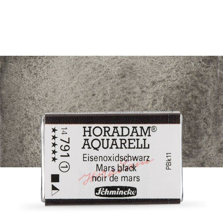 Schmincke Horadam akvarelové barvy v celé pánvičce – 791 Mars black