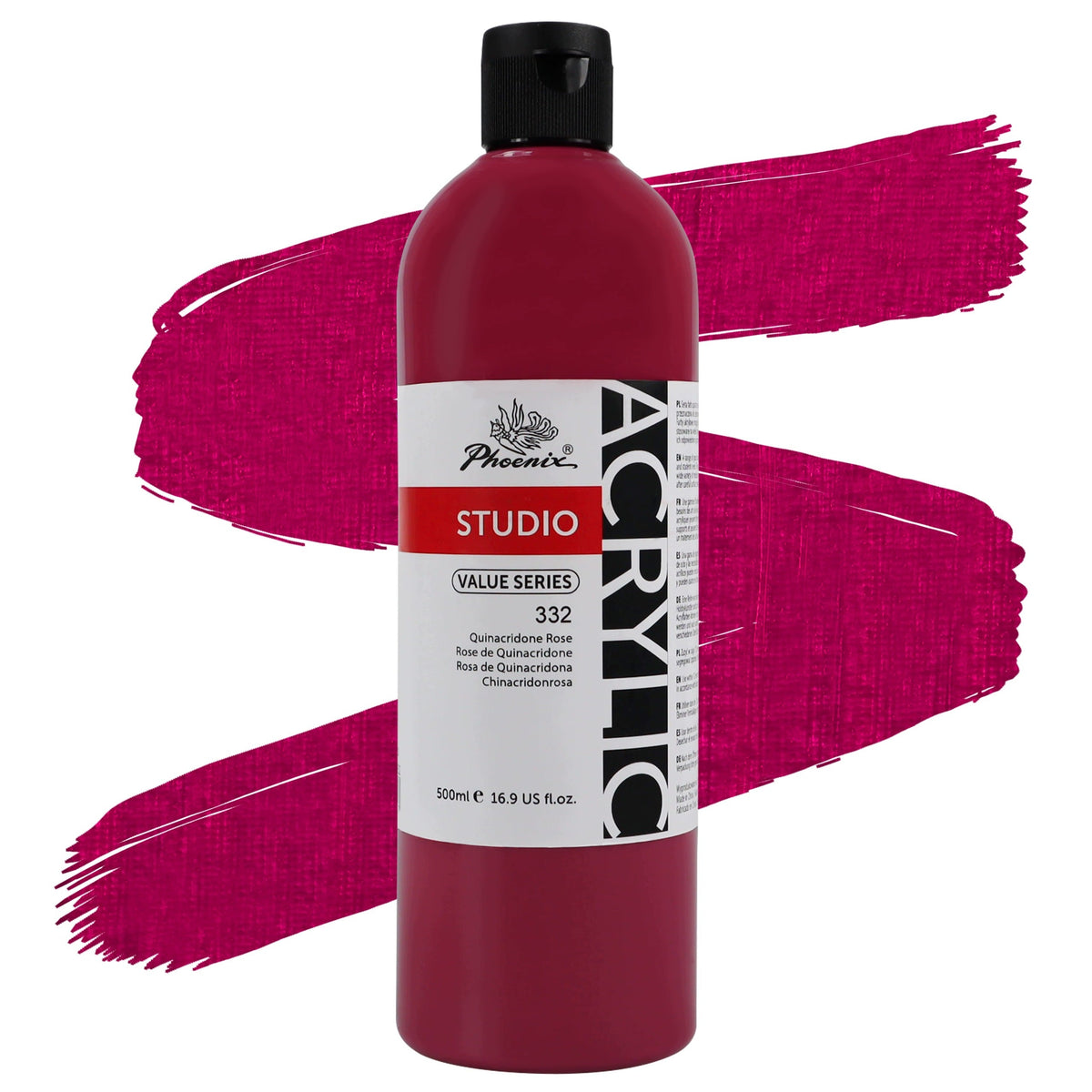 Akrylová barva Phoenix 332 Quinacridone Rose 500 ml