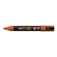 Akrylový popisovač Posca PC-5M, 1,8 – 2,5 mm, kaštanová (20)