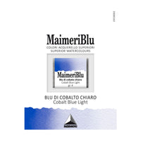 Akvarelová barva Maimeri Blu – půlpánvička 1,5 ml – Kobaltová modř světlá
