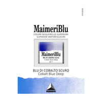 Akvarelová barva Maimeri Blu – půlpánvička 1,5 ml – Kobaltová modř tmavá