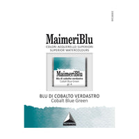 Akvarelová barva Maimeri Blu – půlpánvička 1,5 ml – Kobaltová modrozelená