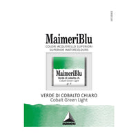 Akvarelová barva Maimeri Blu – půlpánvička 1,5 ml – Kobaltová zeleň světlá