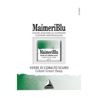 Akvarelová barva Maimeri Blu – půlpánvička 1,5 ml – Kobaltová zeleň tmavá