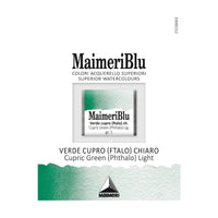 Akvarelová barva Maimeri Blu – půlpánvička 1,5 ml – Měďnatá zeleň světlá