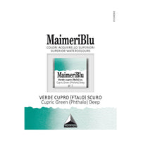 Akvarelová barva Maimeri Blu – půlpánvička 1,5 ml – Měďnatá zeleň tmavá