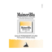 Akvarelová barva Maimeri Blu – půlpánvička 1,5 ml – Permanentní žlutá tmavá