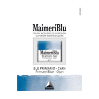 Akvarelová barva Maimeri Blu – půlpánvička 1,5 ml – Primární modrá cyan