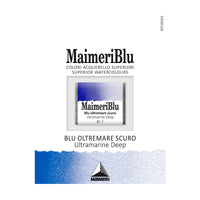 Akvarelová barva Maimeri Blu – půlpánvička 1,5 ml – Ultramarín tmavý