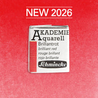 Akvarelová barva Schmincke AKADEMIE 1/2 pánvička - Golden pink – 337 Brilantní červená