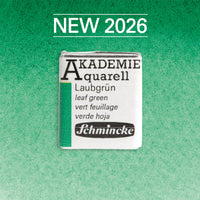 Akvarelová barva Schmincke AKADEMIE 1/2 pánvička - Golden pink – 555 Listová zelená