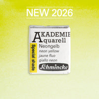 Akvarelová barva Schmincke AKADEMIE 1/2 pánvička - Golden pink – 950 Neonově žlutá