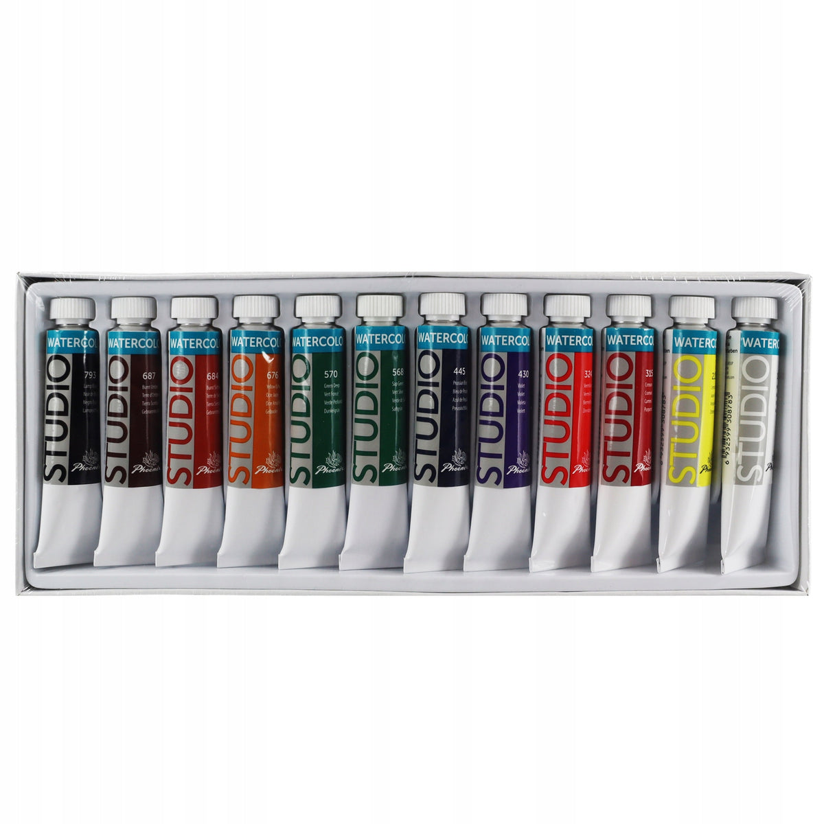 Akvarelové barvy Phoenix – sada 12–24 × 12 ml