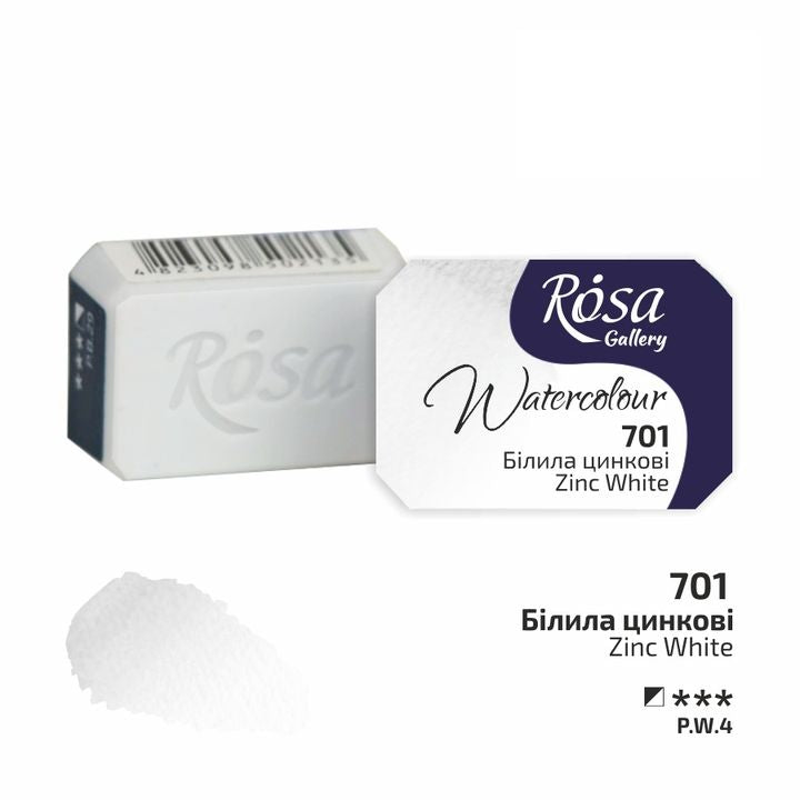 Akvarelové barvy Rosa Gallery pánvička 2.5 ml – 701 zinková biela